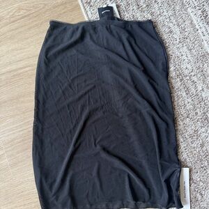 Reformation Black Midi Skirt